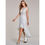 Thumbnail: Evening Dress White Appliques Cap Sleeves Dress Party Scoop Neck Beaded Mermaid