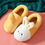 Thumbnail: Fur Warm  Shoes Cute Cartoon Rabbit  and Radish Bedroom Woman/Men Furry Slides
