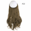 Thumbnail: No Clip Wave Halo Hair Extensions Ombre Synthetic Natural Black Blonde Pink
