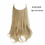 Thumbnail: No Clip Wave Halo Hair Extensions Ombre Synthetic Natural Black Blonde Pink