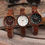 Thumbnail: Watch Women Logo Red Wood Ladies Designer Wristwatches Luxury Brand Famous