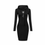 Thumbnail: Drawstring Full Sleeves Fleeces Women Dresses