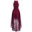 Pikkukuva: Burgundy Plus Size High Low Lace Evening Dress 2019 Noble Halter Sleeveless