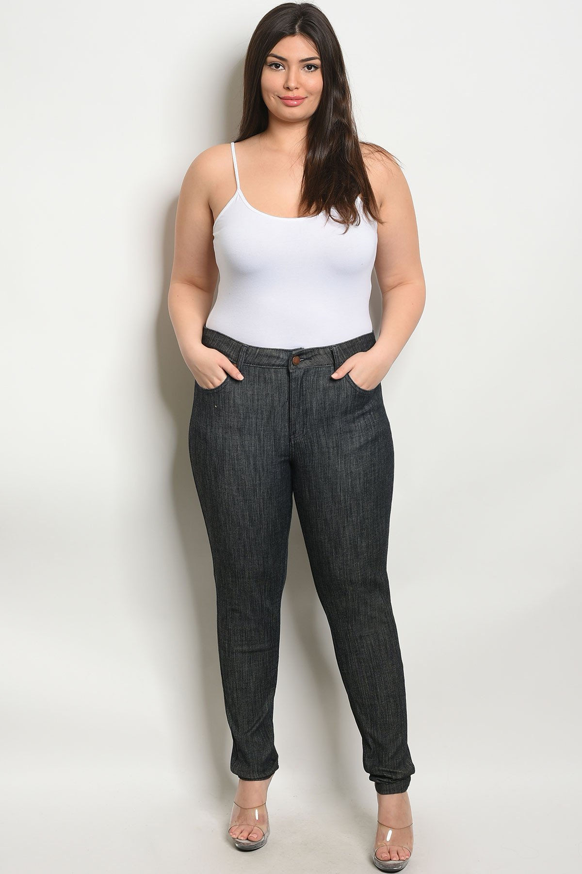 Black Denim Plus Size Pants