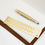 Thumbnail: Traveler's Brass Graffiti Bookmark Ruler.  Ancient Chinese Style Stationery
