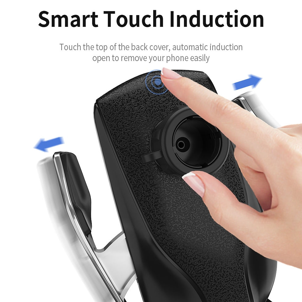 Thumbnail: Automatic Clamping 10W Wireless Charger Car Phone Holder Infrared Sensor Qi GPS