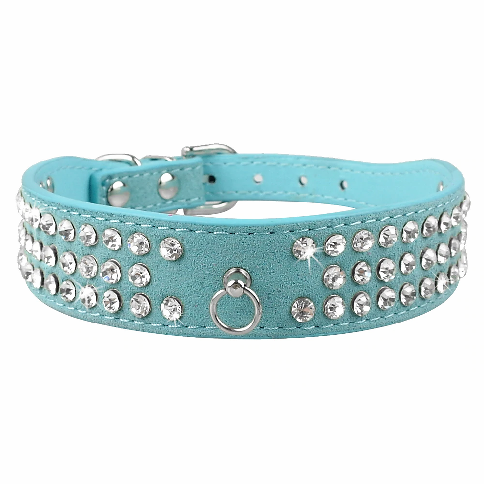 Thumbnail: Bling Rhinestone Puppy Cat Collars Adjustable Leather Bowknot Kitten Collar