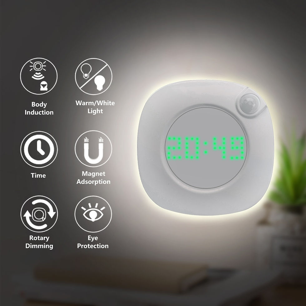 LED PIR Motion Sensor Night Light With Time Clock for Home Bedroom Stairs