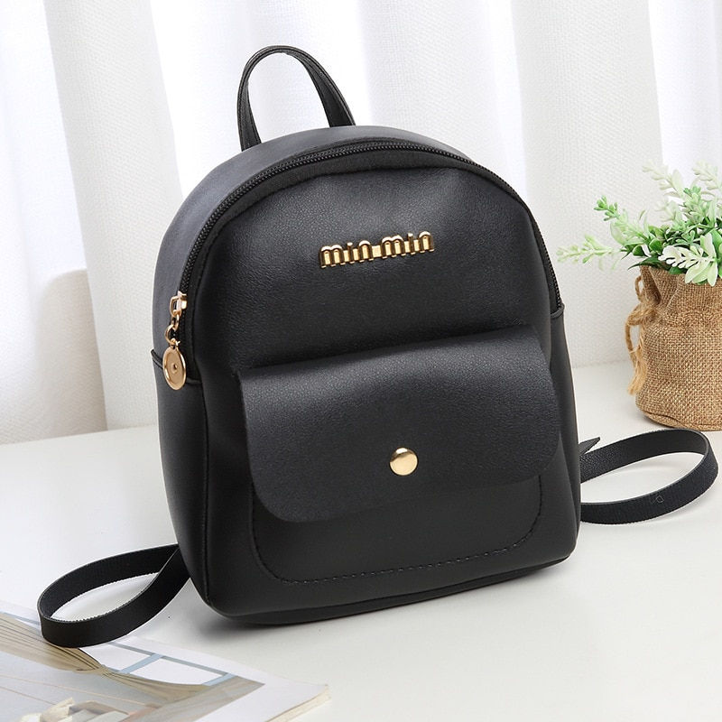 Miniatura: Mini Backpack Women PU Leather Shoulder Bag   Large Capacity Small Backpack