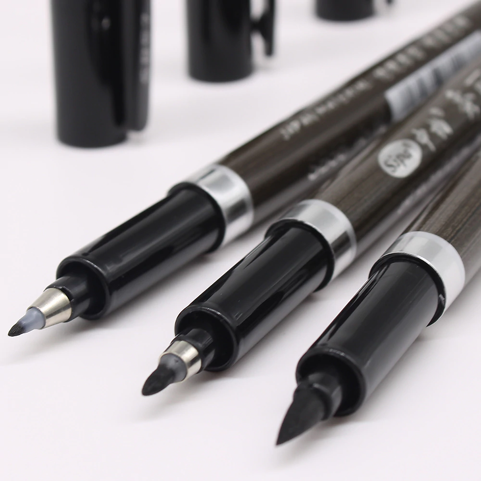 Thumbnail: 3pcs/Set Brush Pen Calligraphy Pen  Chinese Words Learning Stationery