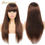 Thumbnail: Brazilian Straight Human Hair Wigs Bangs Glueless Colored Full Machine Made Wigs
