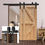 Thumbnail: Gifsin Bypass Sliding Barn Door Hardware Track Bent Hanger System 4-9.6ft