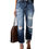 Thumbnail: Ripped High Waist Retro Jeans for Women Mom Jeans Denim Pants Loose Hole