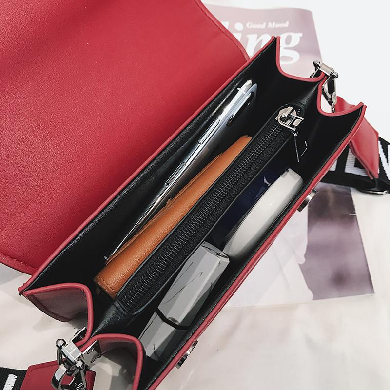 Thumbnail: Mini Retro Wide Shoulder Strap Messenger Bag