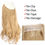 Thumbnail: No Clip Wave Halo Hair Extensions Ombre Synthetic Natural Black Blonde Pink