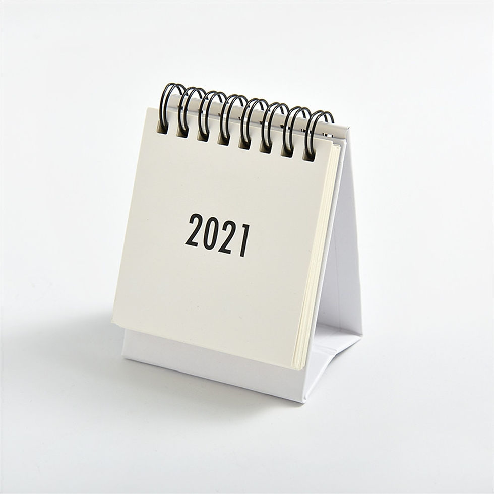 Thumbnail: 2021 Simple Black White Grey Series Desktop Calendar Dual Daily Schedule Table