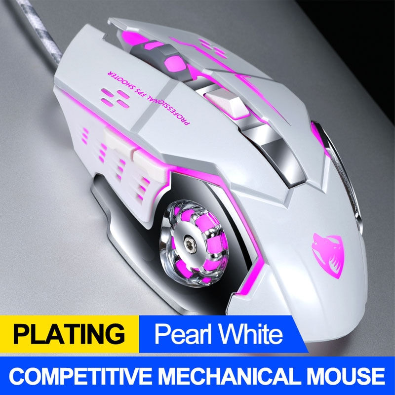 Thumbnail: 8D 3200DPI Adjustable Wired Optical LED Computer Gamer Game Mice
