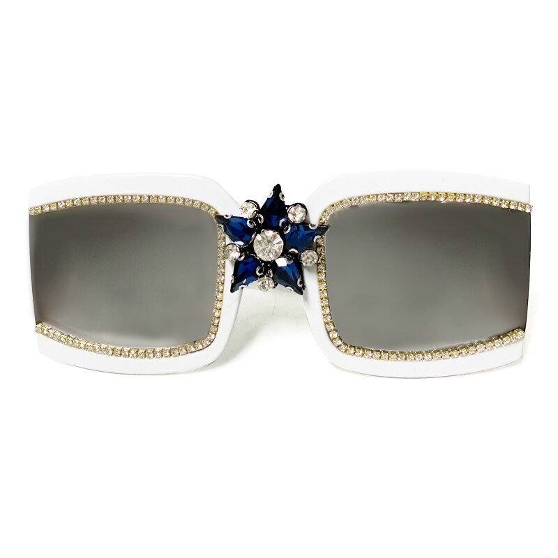 Thumbnail: Rectangle Diamond Rhinestone Vintage Sunglasses Square Retro Men UV400