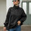 Sīktēls: Turtleneck Sweater Loose Oversized Elegant Warm Knitted Pullovers Fashion