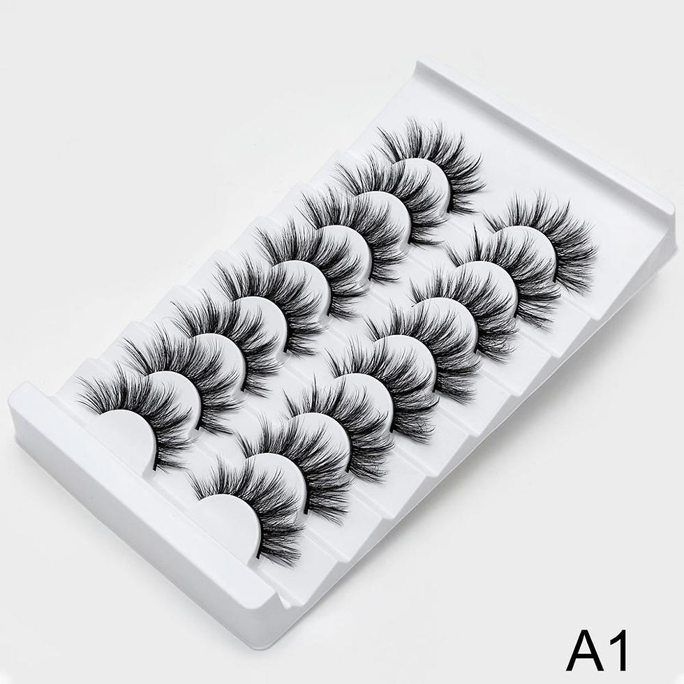 Thumbnail: 8/20 Pairs 3D Mink Lashes Natural False Eyelashes Dramatic Volume Fake Lashes