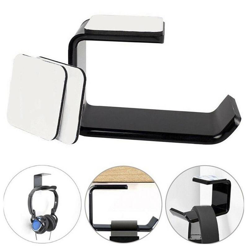 Thumbnail: 1PC Sticker Acrylic Headphone Bracket Hanger Under Display Mounted Sticky