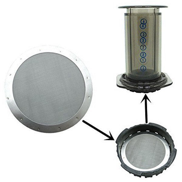 Thumbnail: 2pcs/Lot 61MM Coffee Metal Mesh Filter Reusable Stainless Steel Filter Mesh