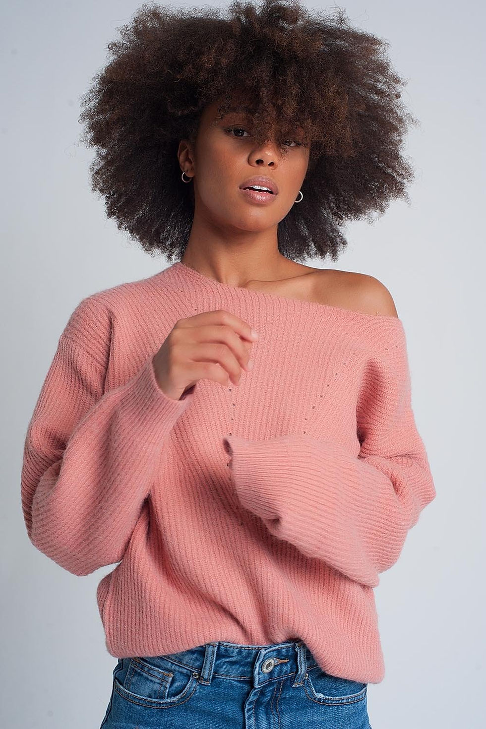 Thumbnail: Textured Sweater in Pink