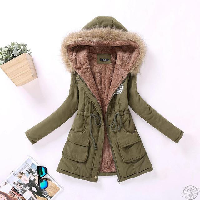 Thumbnail: Hooded Medium-Long Casual Parka