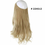 Thumbnail: No Clip Wave Halo Hair Extensions Ombre Synthetic Natural Black Blonde Pink