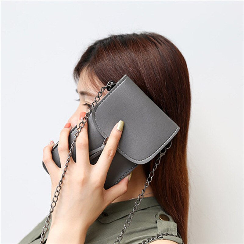 Thumbnail: Decorative Transparent Touch Screen Simple Retro Mobile Phone Bag