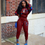 Thumbnail: Plus Size 2 Two Piece Set Women Track Suit Tops and Pants Embroidery Suit
