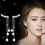 Thumbnail: New Fashion Simulated Pearls Pendientes Bijoux Angel Wings Leaf Feather Flowers
