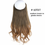 Thumbnail: No Clip Wave Halo Hair Extensions Ombre Synthetic Natural Black Blonde Pink