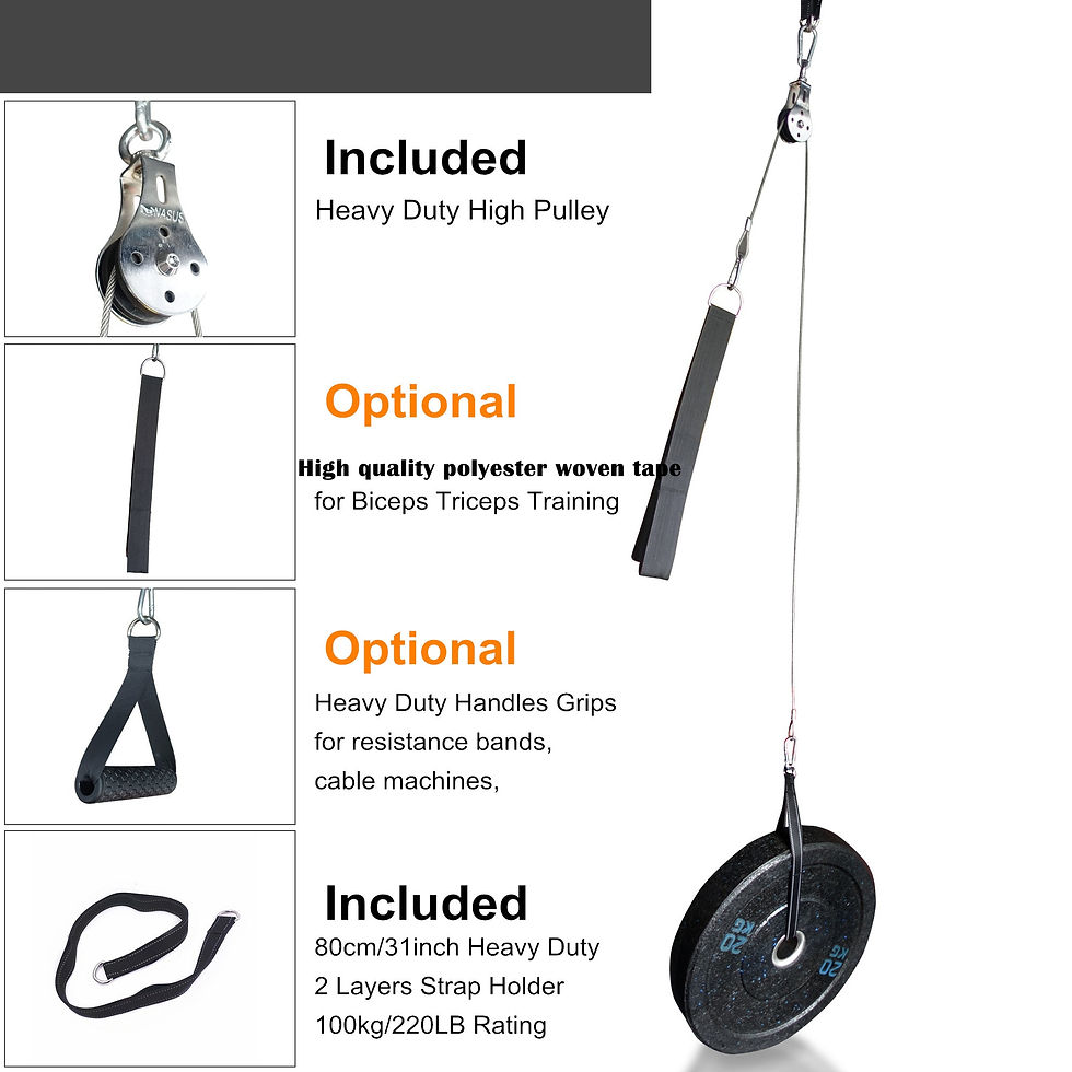 Thumbnail: Fitness DIY Pulley Cable Machine Attachment System Arm Biceps Triceps Blaster