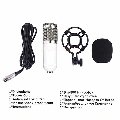Thumbnail: BM 800 Microphone Condenser Sound Recording Microphone With Shock Mount