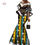 Thumbnail: 2 Piece Women Set Dashiki African Short Sleeve Two Piece Set Crop Top Suit Long