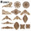 Thumbnail: 1Pc Unique Natural Floral Wood Carved Wooden Figurines Crafts Corner Appliques