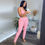 Thumbnail: V-Neck Crop Tops Leggings 2 Pieces Set Winter Women Tracksuit