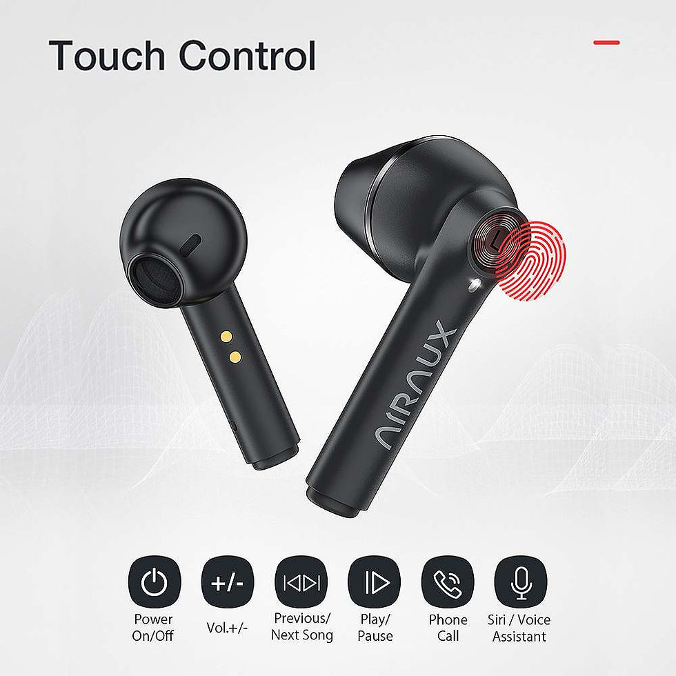 Thumbnail: Wireless Bluetooth Earphone Super Bass HIFI Stereo Touch Control Waterproof