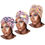 Thumbnail: 3 Pack Set of PRE-TIED Women Headwrap Turban With Rose Flower Knot Bonnet Beanie