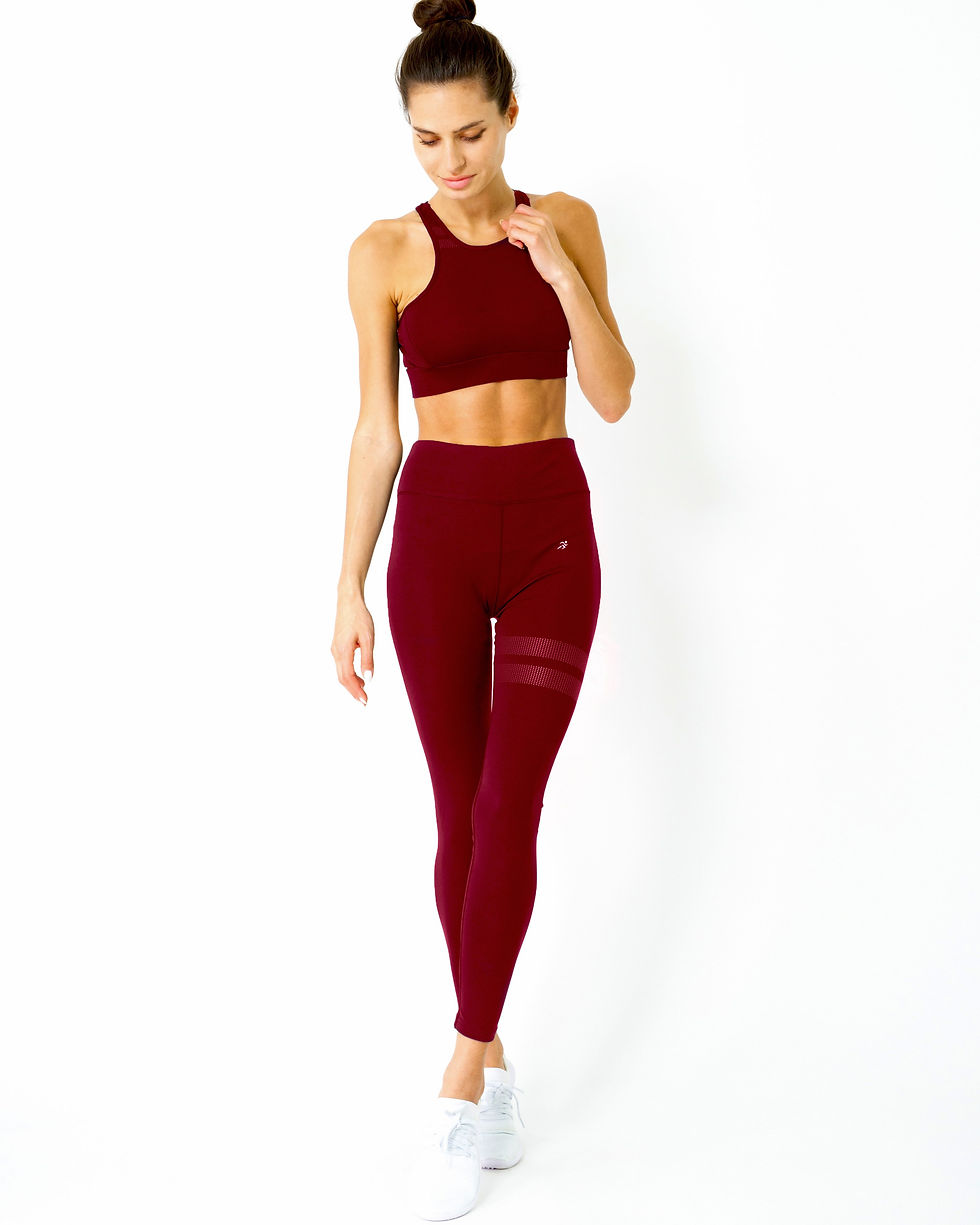 Thumbnail: Ashton Set - Sports Bra & Leggings - Maroon