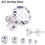 Thumbnail: Pair of .925 Sterling Silver Clear Round CZ Stud Earrings