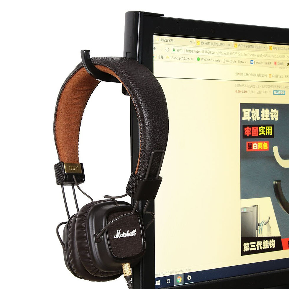 1pc Earphone Holder Headphone Headset Hanger Holder Hook W/ Tape Sticker