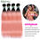 Thumbnail: Rose Pink Human Hair Bundles With Closure Beauty Plus Ombre Brazilian Straight