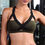 Thumbnail: Women Sport Yoga Gym Top Hollow Out Black Mujer Deep v Fitness Push Up Cross