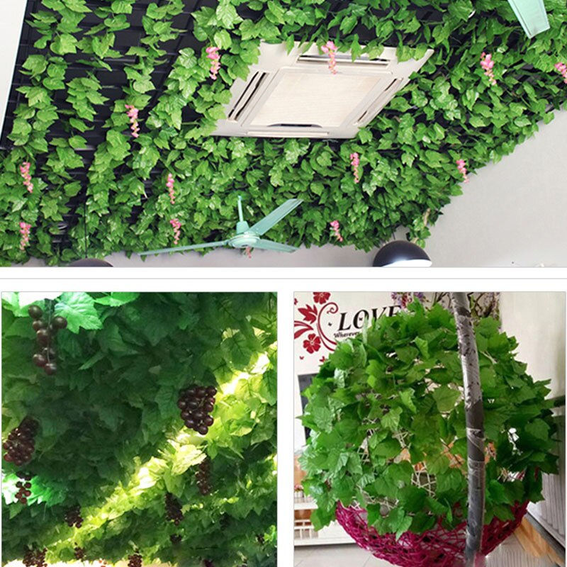 Thumbnail: 200CM Artificial Plants Creeper Green Leaf Ivy Vine for Home Wedding Decor