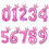 Thumbnail: 40 Inch Number Balloon 1 2 3 4 5 Number Digit Helium Foil Ballons Baby Shower