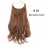 Thumbnail: No Clip Wave Halo Hair Extensions Ombre Synthetic Natural Black Blonde Pink