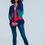 Thumbnail: Blue Green and Red Striped Knit Cardigan in Mohair