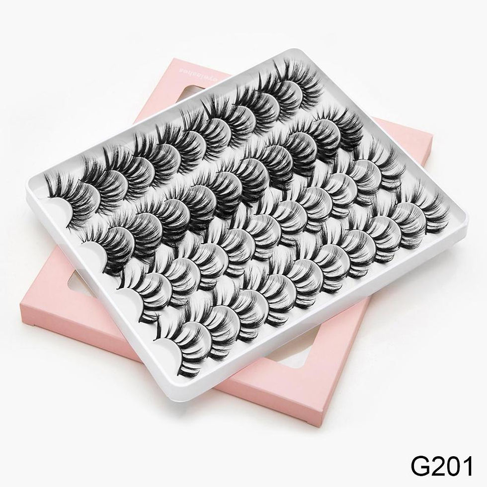 Thumbnail: 8/20 Pairs 3D Mink Lashes Natural False Eyelashes Dramatic Volume Fake Lashes